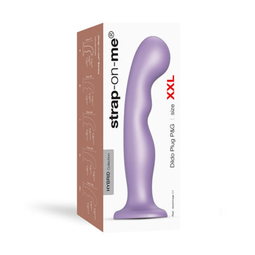 Strap-On-Me Hybrid Collection Silicone Dildo Plug P&G Metallic Lilac