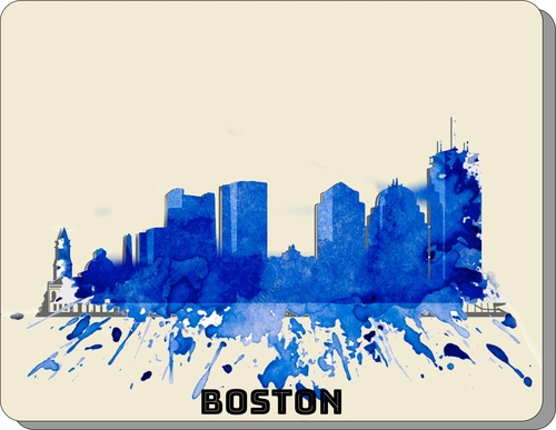 City of Boston In Blue Mouse Pad