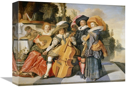 Global Gallery GCS-266478-16-142 16 in. Elegant Figures Making Music A