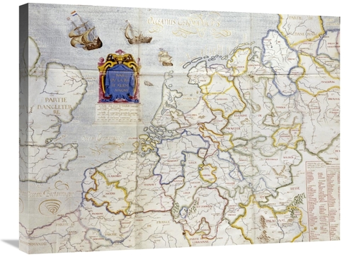 Global Gallery GCS-266163-30-142 30 in. Watercolour Map of Northern Eu