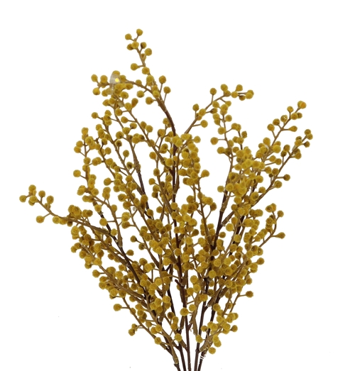 Admired by Nature GPB6852-GOLD 18 in. Faux Flocked Berry Decoration&#4