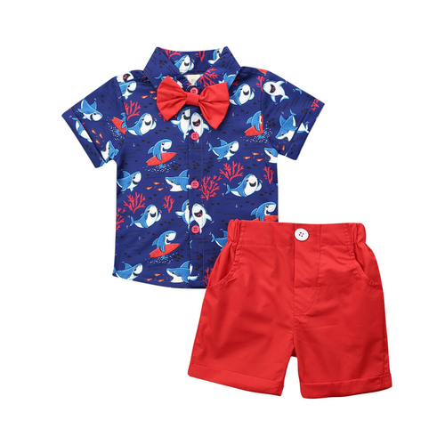 Xmas Infant Kid Baby Boys Clothes Sets Cartoon