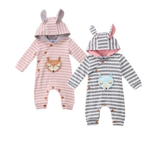 Newborn Kids Baby Boys Girls Fox Romper