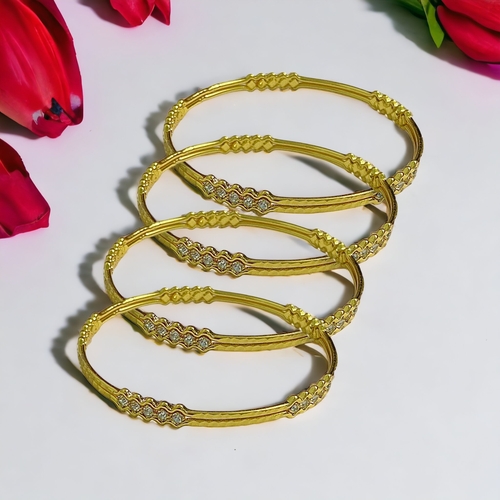 Modern Elegance Meets Classic Tradition: Indian Gold-Plated Bangles
