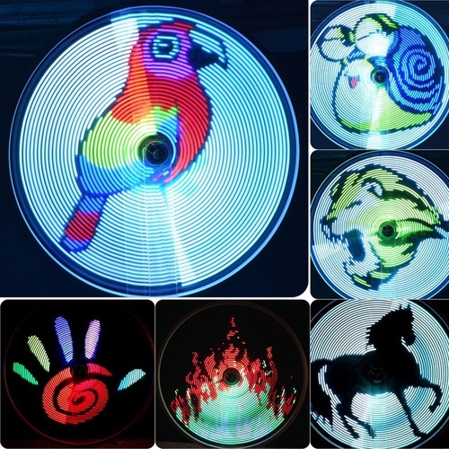 D020P 64 LED Doudle-sided Bicycle Wheel Lamp