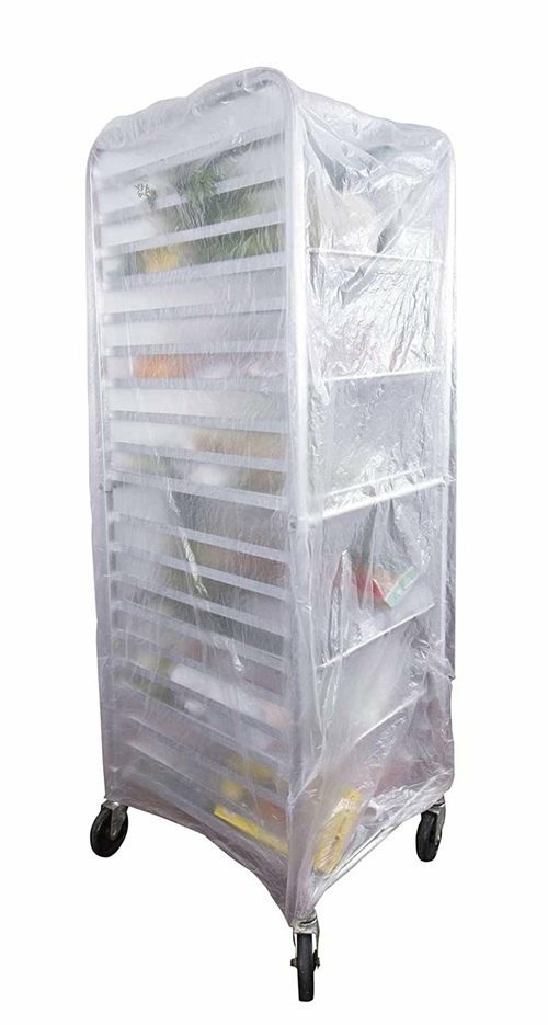 Pack of 100 Disposable Bun Rack Covers 31 x 22 x 72. Pan Rack Covers