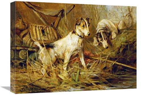 Global Gallery GCS-267360-22-142 22 in. Two Smooth-Haired Fox Terriers