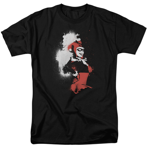 Batman Splattered Couple-S by S Adult Short Sleeve Shirt, Black - 