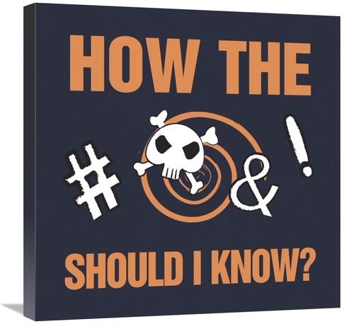 Global Gallery GCS-382224-2424-142 24 x 24 in. Grawlix - How Should I 