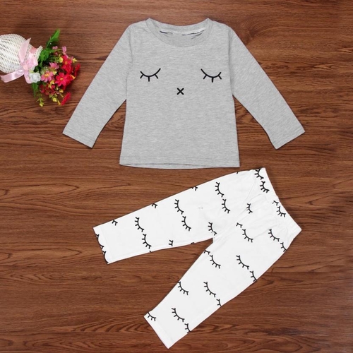 1 Set Infant Baby Boy Girl Eyelash Print