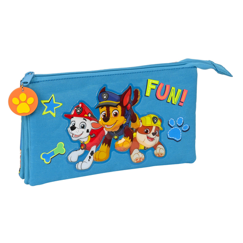 Triple Carry-all The Paw Patrol Friendship Blue (22 x 12 x 3 cm)