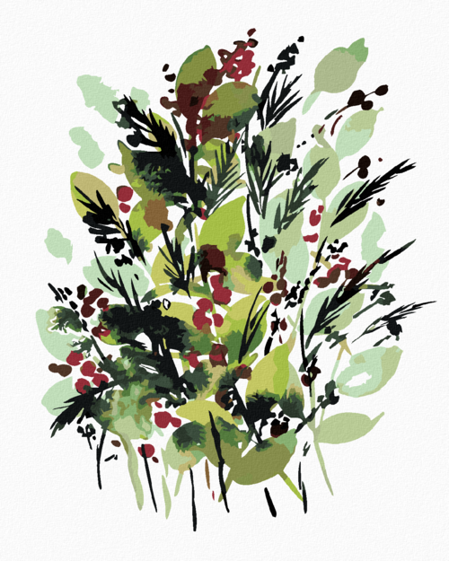 Paint by Numbers - WINTER GREENERY (ALEXANDRIA GILBERT)