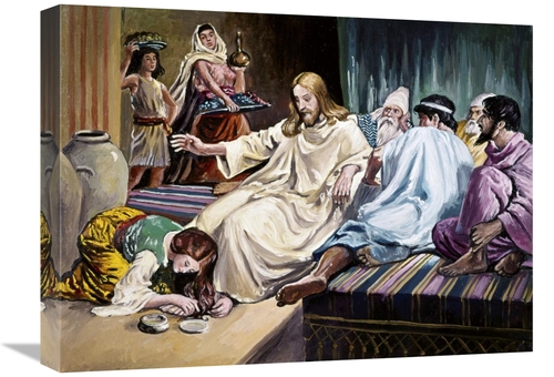 Global Gallery GCS-281982-22-142 22 in. Magdalene Washing Christs Feet
