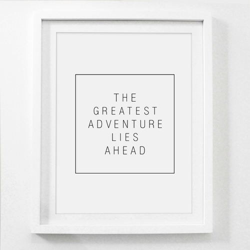 Minimalist Poster Adventure Quote Canvas Art Print