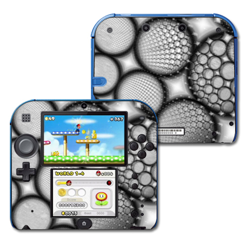 MightySkins NI2DS-Fractal Circles Skin Decal Wrap for Nintendo 2DS Sti