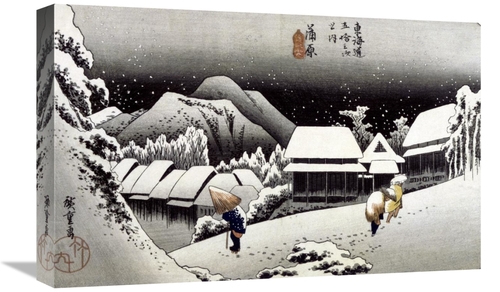 Global Gallery GCS-277991-22-142 22 in. Kambara, Night Snow Art Pr