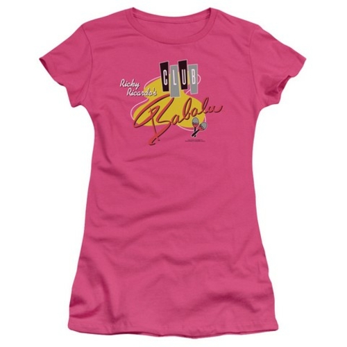 Lucy-Club Babalu Short Sleeve Junior Sheer Tee, Hot Pink - XL