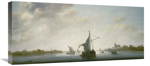 Global Gallery GCS-460010-30-142 30 in. A View of the Maas at Dordrech