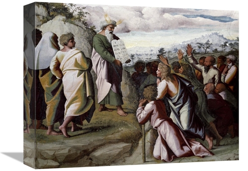 Global Gallery GCS-279527-16-142 16 in. Moses Presenting the Ten Comma