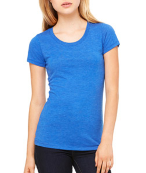 Bella B8413 Canvas Ladies Triblend Short-Sleeve Tee - True Royal TriBl