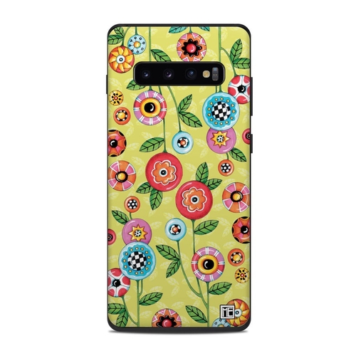 DecalGirl SGS10P-BFLWRS Samsung Galaxy S10 Plus Skin - Button Flowers
