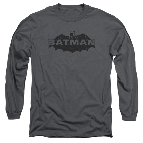 Trevco BM2838-AL-2 Batman & Newsprint Logo Long Sleeve Cotton Adult 18