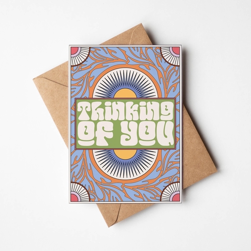 'Thinking Of You' Boho A6 Greetings Card | Fully Recycled