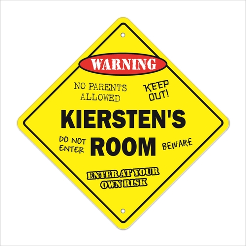SignMission X-Kierstens Room 12 x 12 in. Crossing Zone Xing Room Sign 