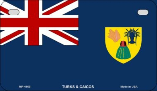 Smart Blonde MP-4165 7 x 4 in. Turks & Caicos Flag Novelty Metal Motor