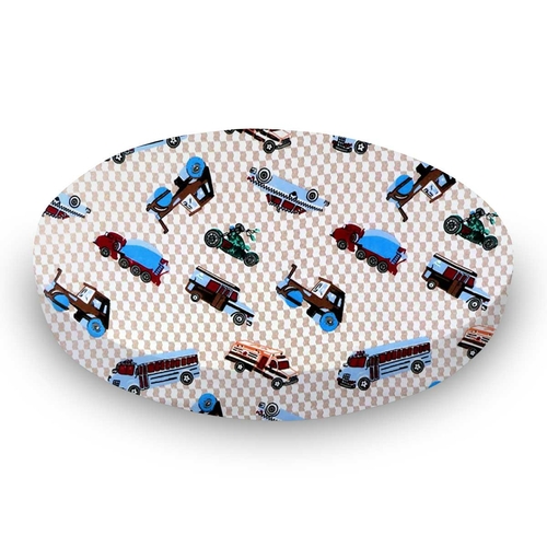 SheetWorld Fitted Oval Crib Sheet Fits Stokke Sleepi - 100% Cotton