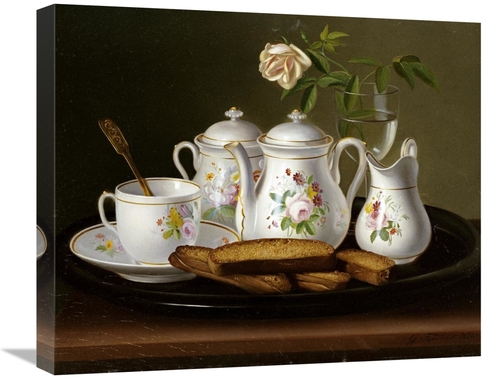 Global Gallery GCS-267981-22-142 22 in. Still Life of Porcelain & Bisc