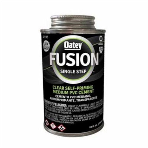 Oatey 4807939 10 oz Fusion Single Step Medium PVC Cement - Clear