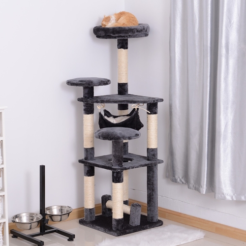 PawHut 52" Multi-Level Cat Tree Tower Kitten Scratcher Activity Center