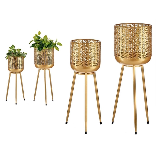 Set of Planters Golden Iron