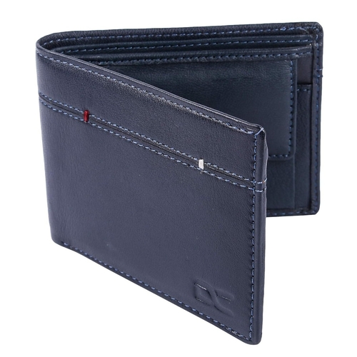 Men Casual, Formal Genuine Leather Wallet (5 Card Slots) (Blue)