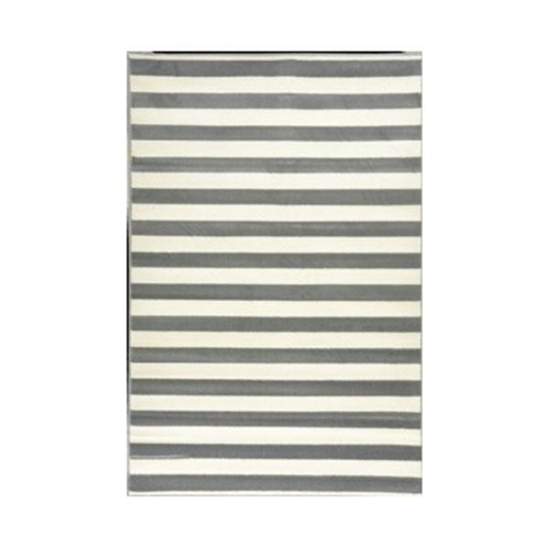 Botticelli Stripe Grey White Rug