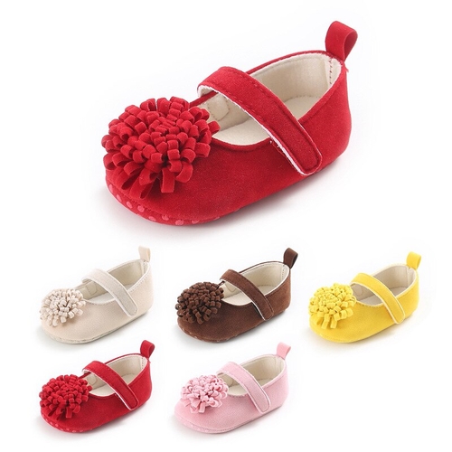 4 colors Flower Cotton Baby Shoes Moccasin Girls