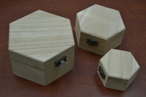 3 Pcs Set Handmade Wood Storage Wood Boxes