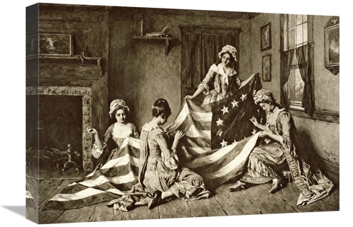 Global Gallery GCS-280691-22-142 22 in. Betsy Ross Sewing the First U.