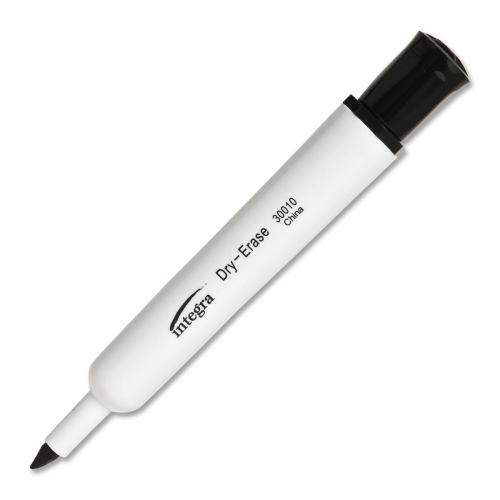 Integra Dry-Erase Marker, Chisel Tip, Black