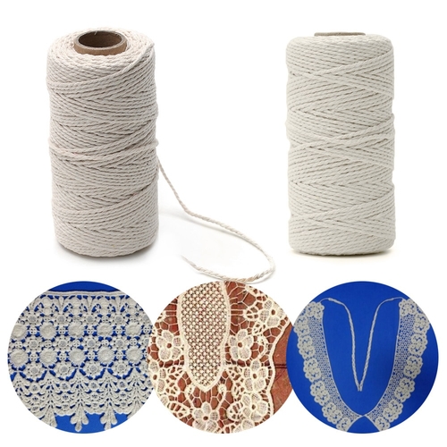 100m 100% Natural Beige Cotton Twisted Cord Crafts