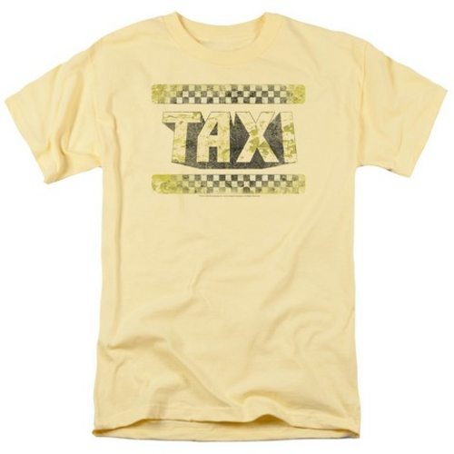 Trevco Taxi-Run Down Taxi - Short Sleeve Adult 18-1 Tee - Yellow- Larg