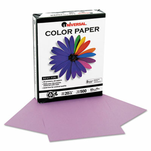 Universal 11212 Colored Paper- 20lb- 8.5 x 11- Orchid- 500 Sheets-Ream