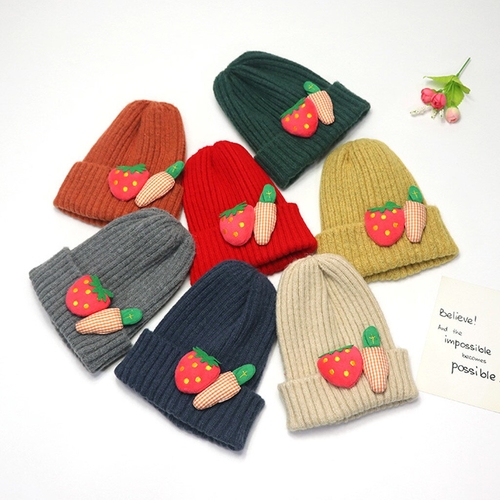 Fashion Baby Girls Cartoon Beanies 3D Strawberry