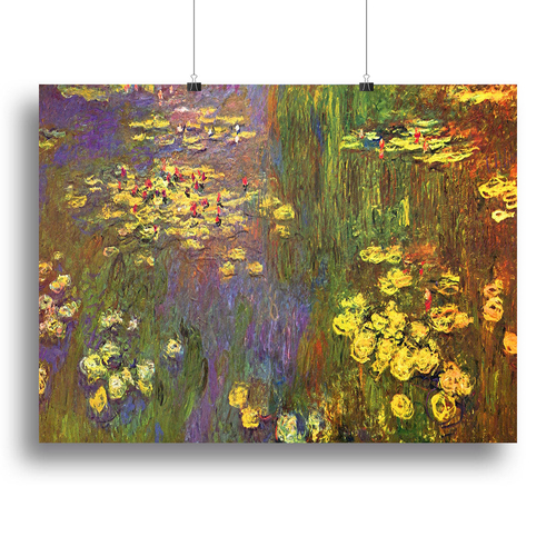 Nympheas water plantes by Monet Canvas Print or Poster