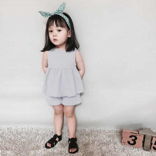 New Toddler Infant Baby Girl Solid Strap