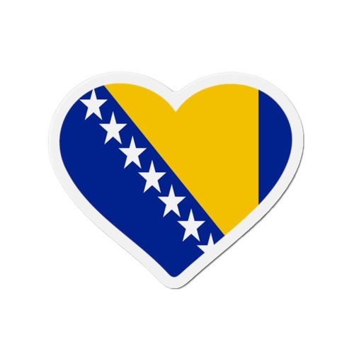 Aimant Coeur Drapeau de la Bosnie-Herzégovine en plusieurs tailles