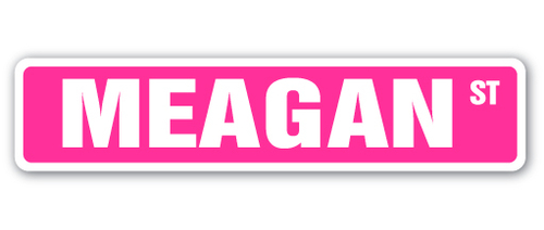 SignMission SS-MEAGAN 4 x 18 in. Childrens Name Room Street Sign - Mea