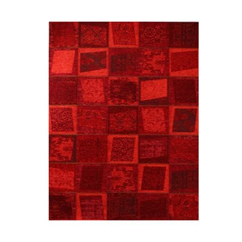 Vintage Bruges Red Patchwork Design Rug