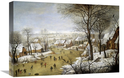 Global Gallery GCS-276905-22-142 22 in. A Winter Landscape with Skater